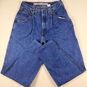 Vintage Zena Dark Blue Relaxed-Fit Jeans Womens 10